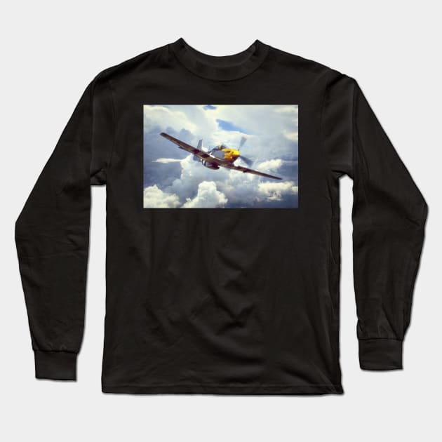 P51 Mustang - Frankie Long Sleeve T-Shirt by aviationart